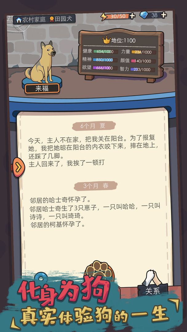 Screenshot of 狗生模拟器