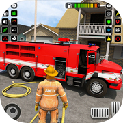 Fireman Rescue City Truck Race