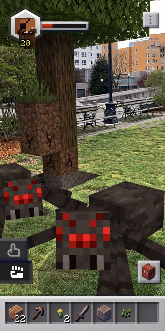 Screenshot of Minecraft Earth