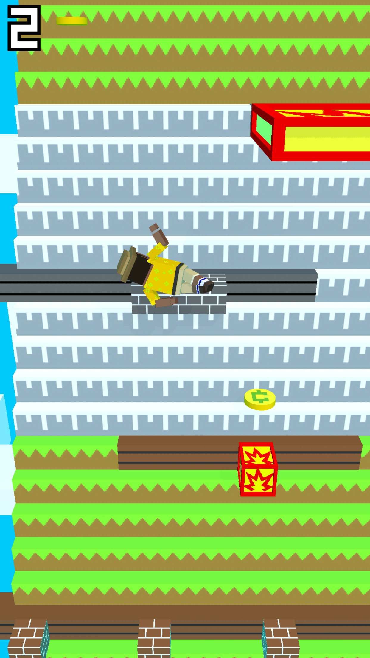 慢点下楼  (Down! Hold!)游戏截图