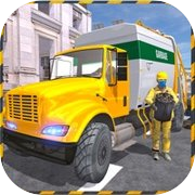 Real city garbage truck sim 3D