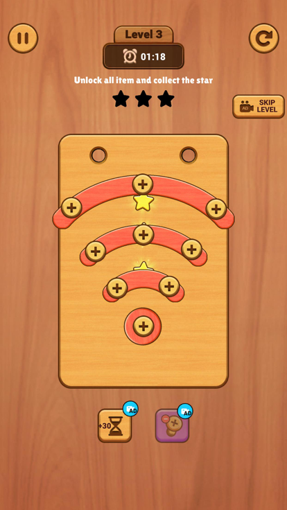Wood Screws Challenge游戏截图