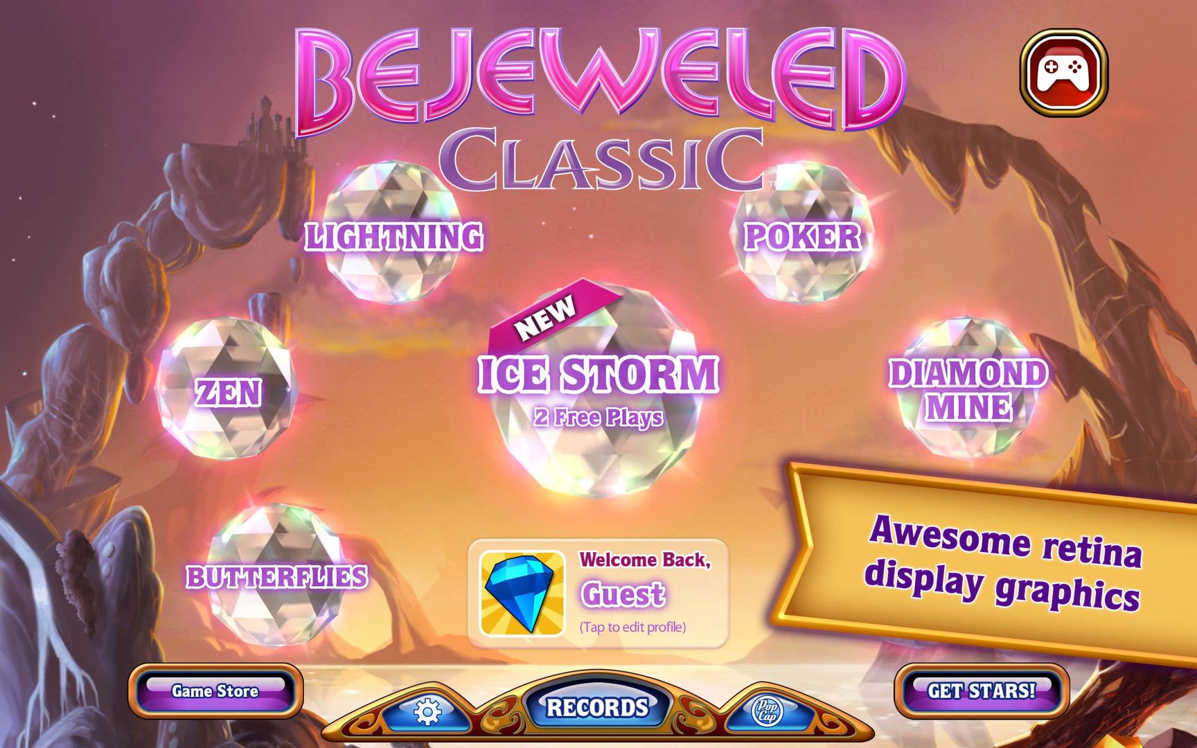 Screenshot of Bejeweled Classic