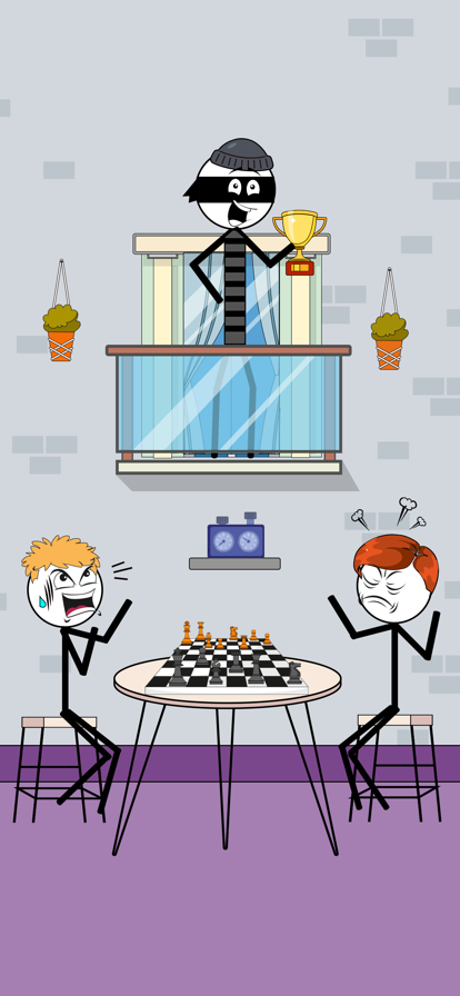 火柴人和 强盗 脑 谜游戏截图