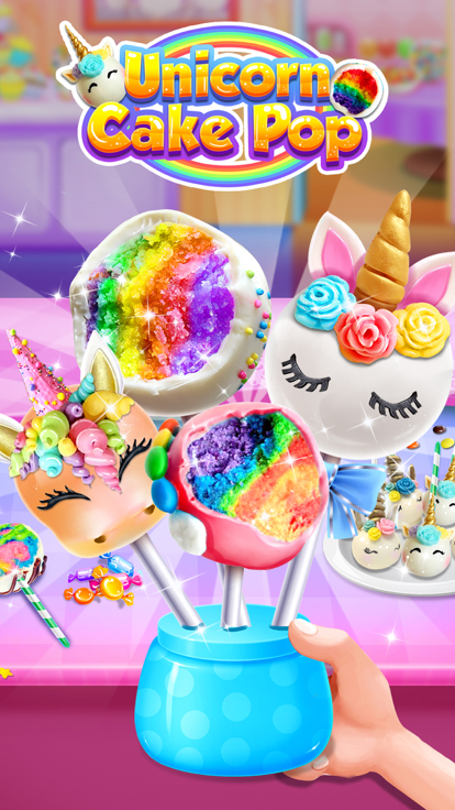 Sweet Unicorn Cake Pop Dessert游戏截图