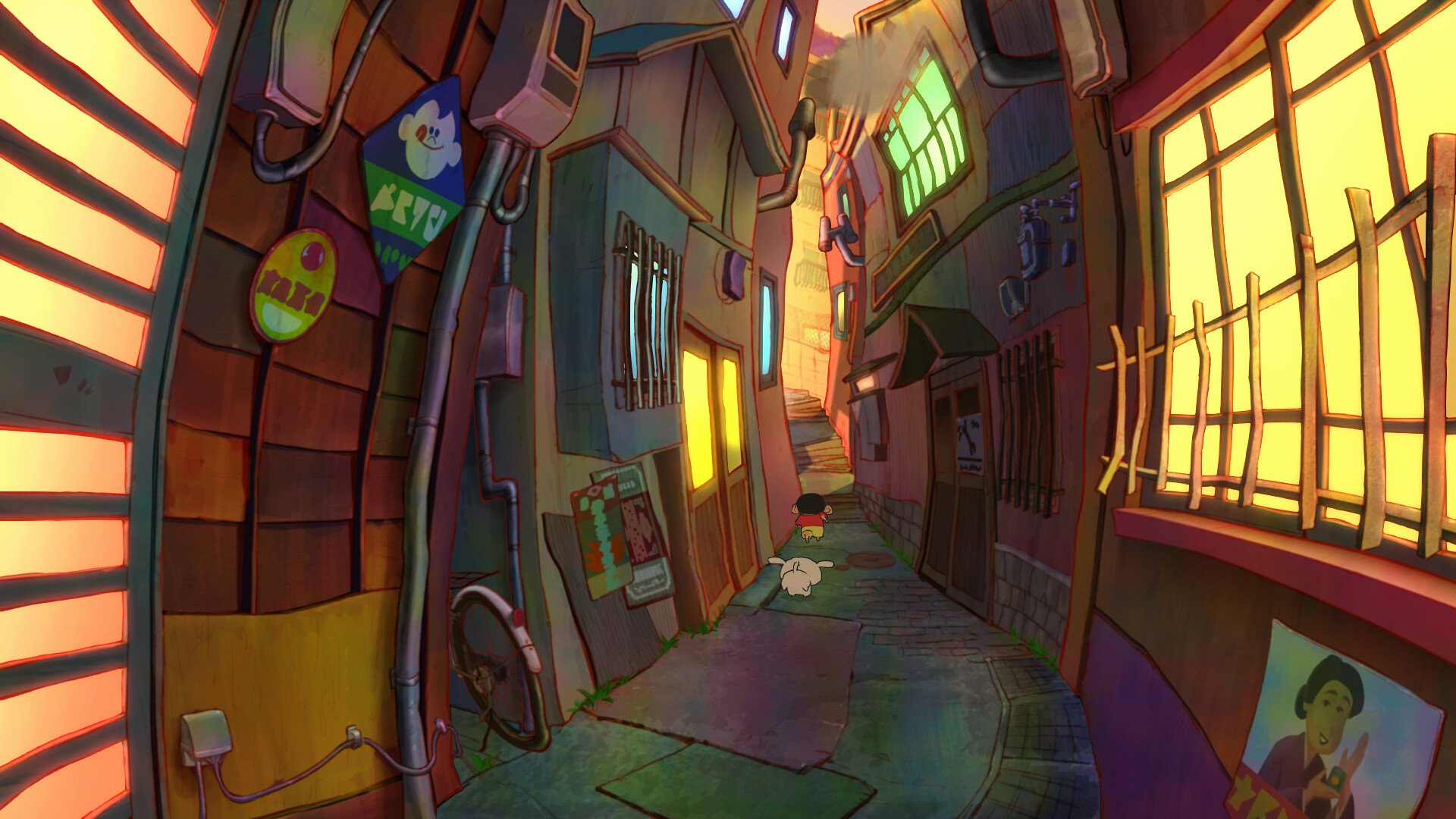 蜡笔小新“煤炭镇的小白”游戏截图