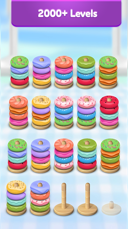 Hoop Stack 3D - Color Sort游戏截图