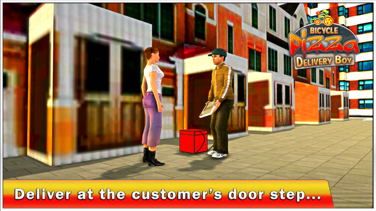 自行车比萨饼送货男孩＆骑模拟器游戏截图