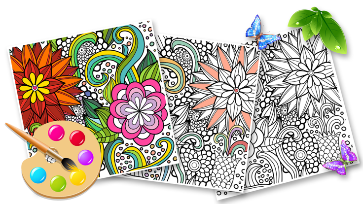 秘密花园成人手绘 - 画画涂色免费单机游戏 - 神马游戏游戏截图