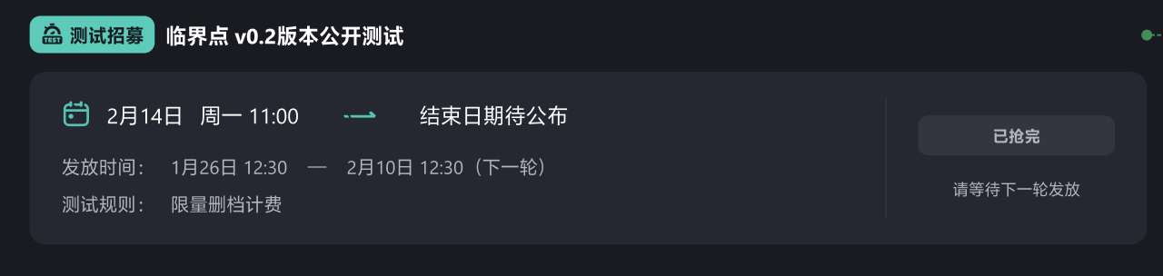 资格已领取完