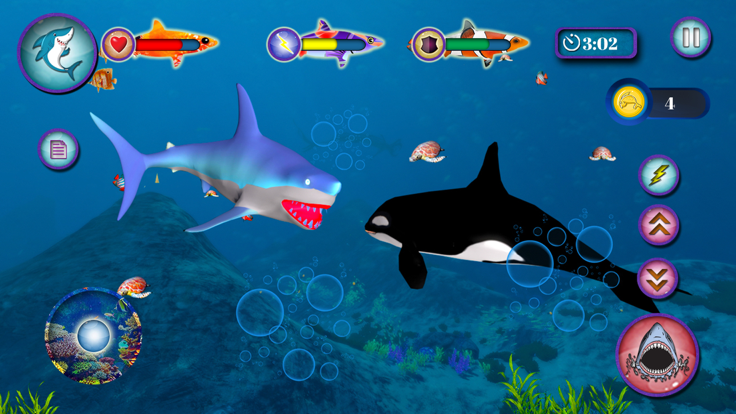 巨齿鲨 鲨鱼 鱼 攻击游戏截图