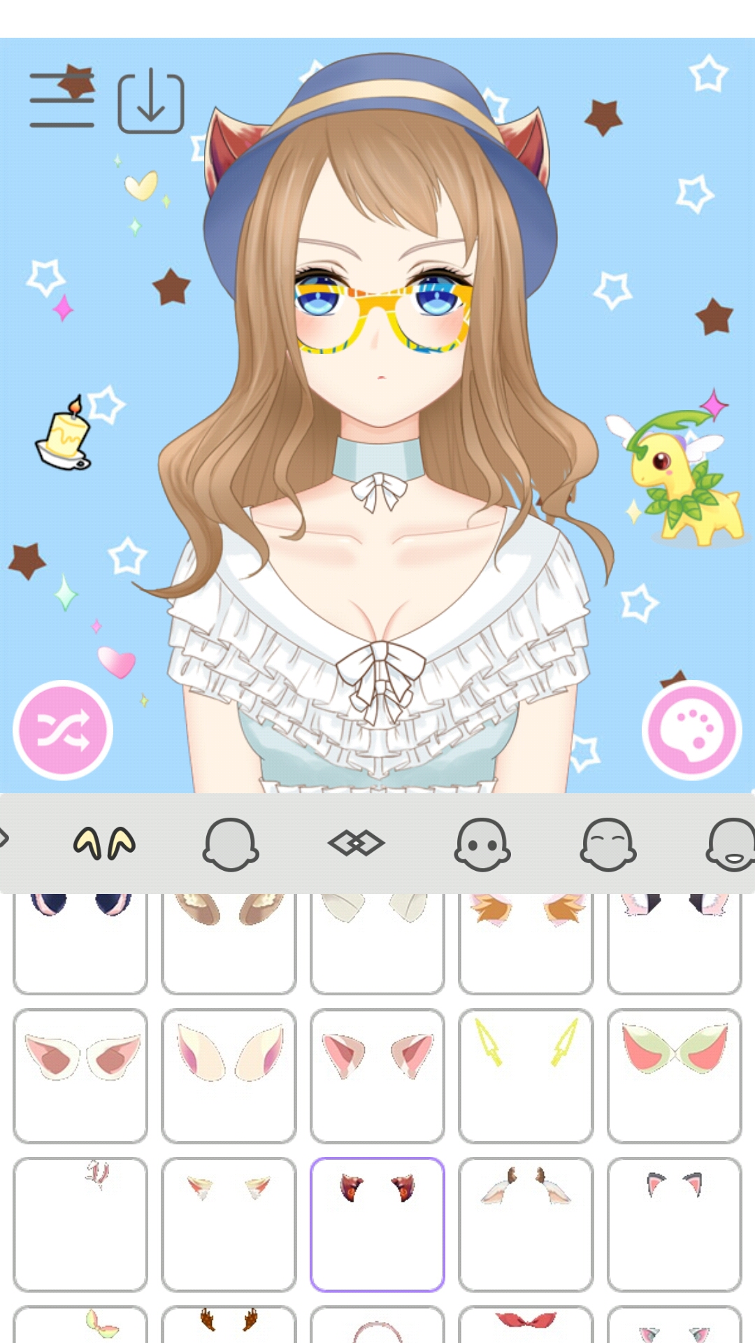 动漫女孩换装游戏截图