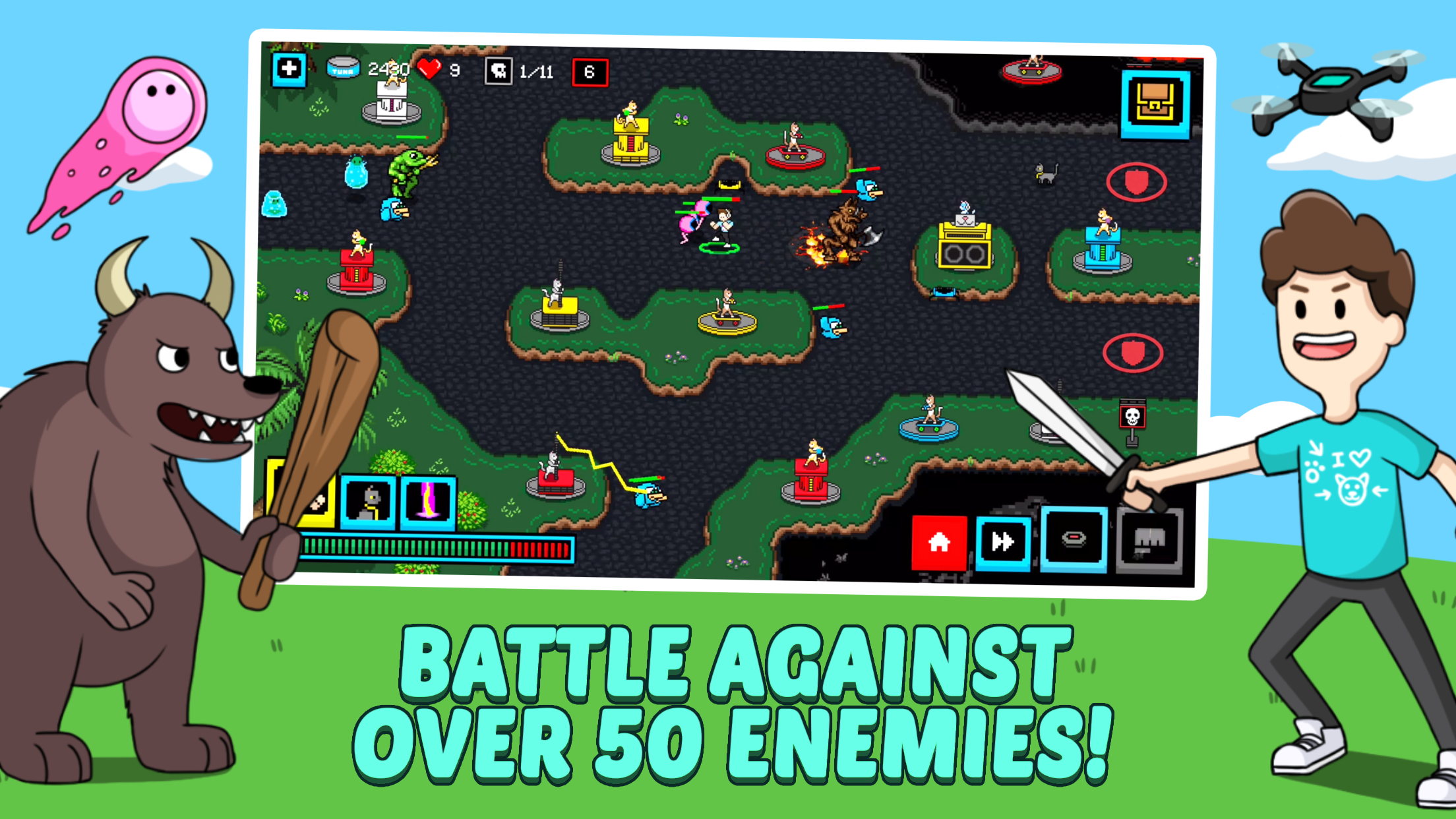 Cats Cosplay Epic Tower Defense Fighting Game Android Download Taptap - denis roblox zombie attack aliens