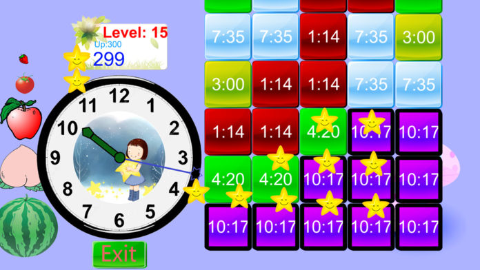 时钟消消乐 - 儿童和小朋友快乐学习时钟的好工具游戏截图