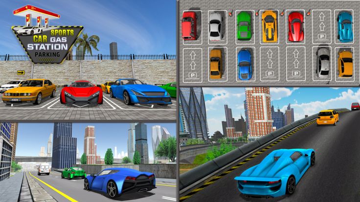 跑车加油站停车场 - 公路驾驶游戏截图