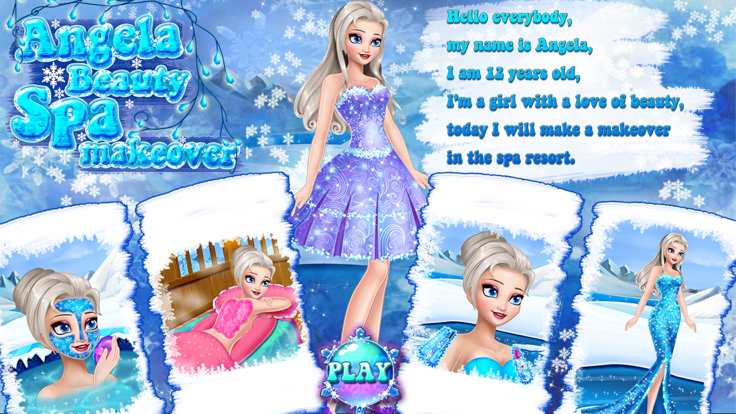 安吉拉公主冰雪化妆水疗和打扮游戏截图