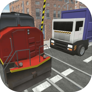 garbage truck: railroad crossing