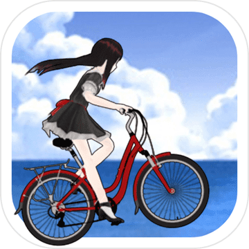 单车少女-阳光海滩