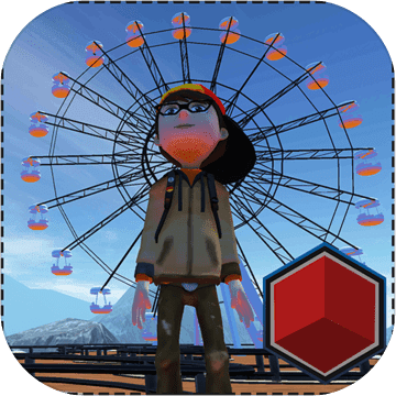 Theme Park With Roller Coaster Theme Park With Roller Coaster