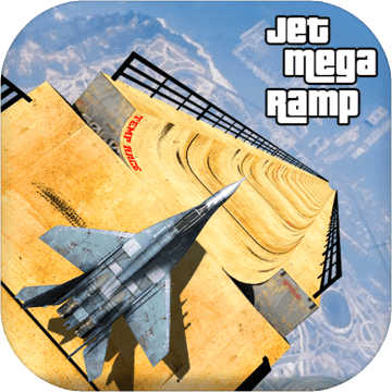 Jet Airplane on Mega Ramp: Mid Air Flying Stunts