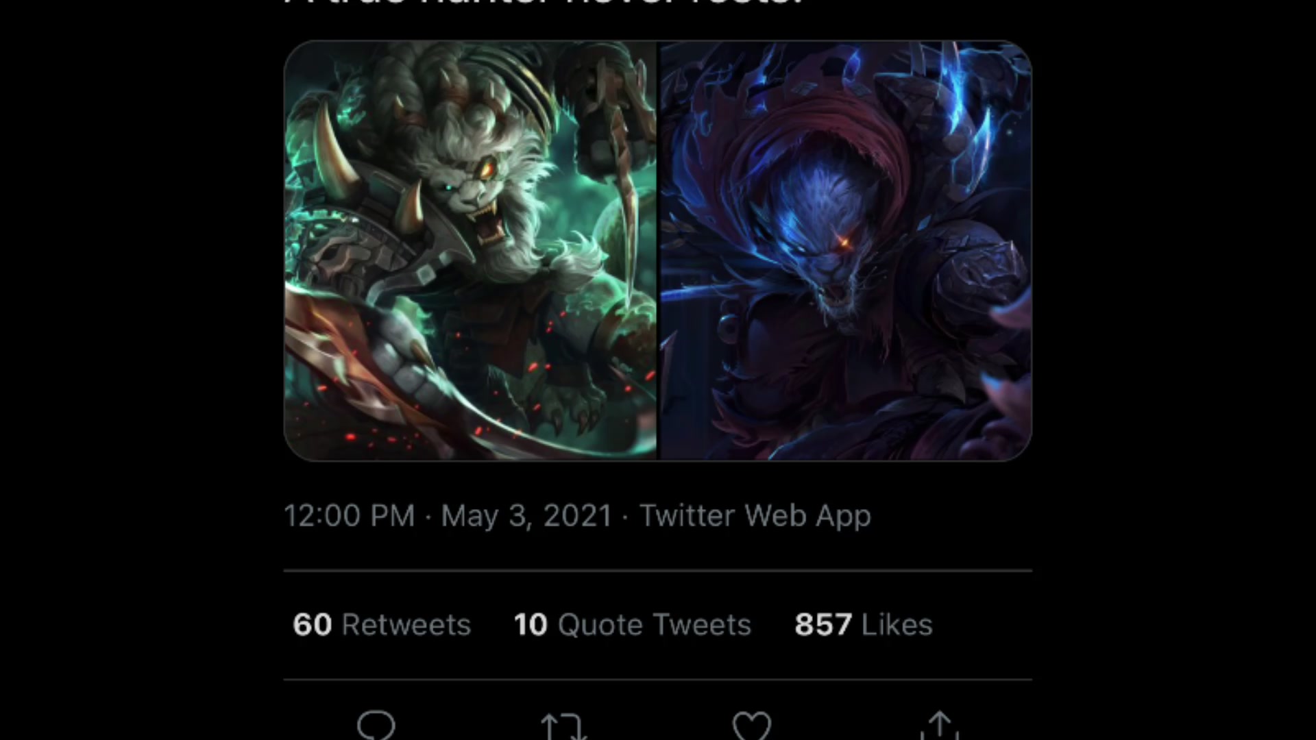 「lol手游」雷恩加尔5月6日上线，狩猎开始，技能皮肤爆料！截图