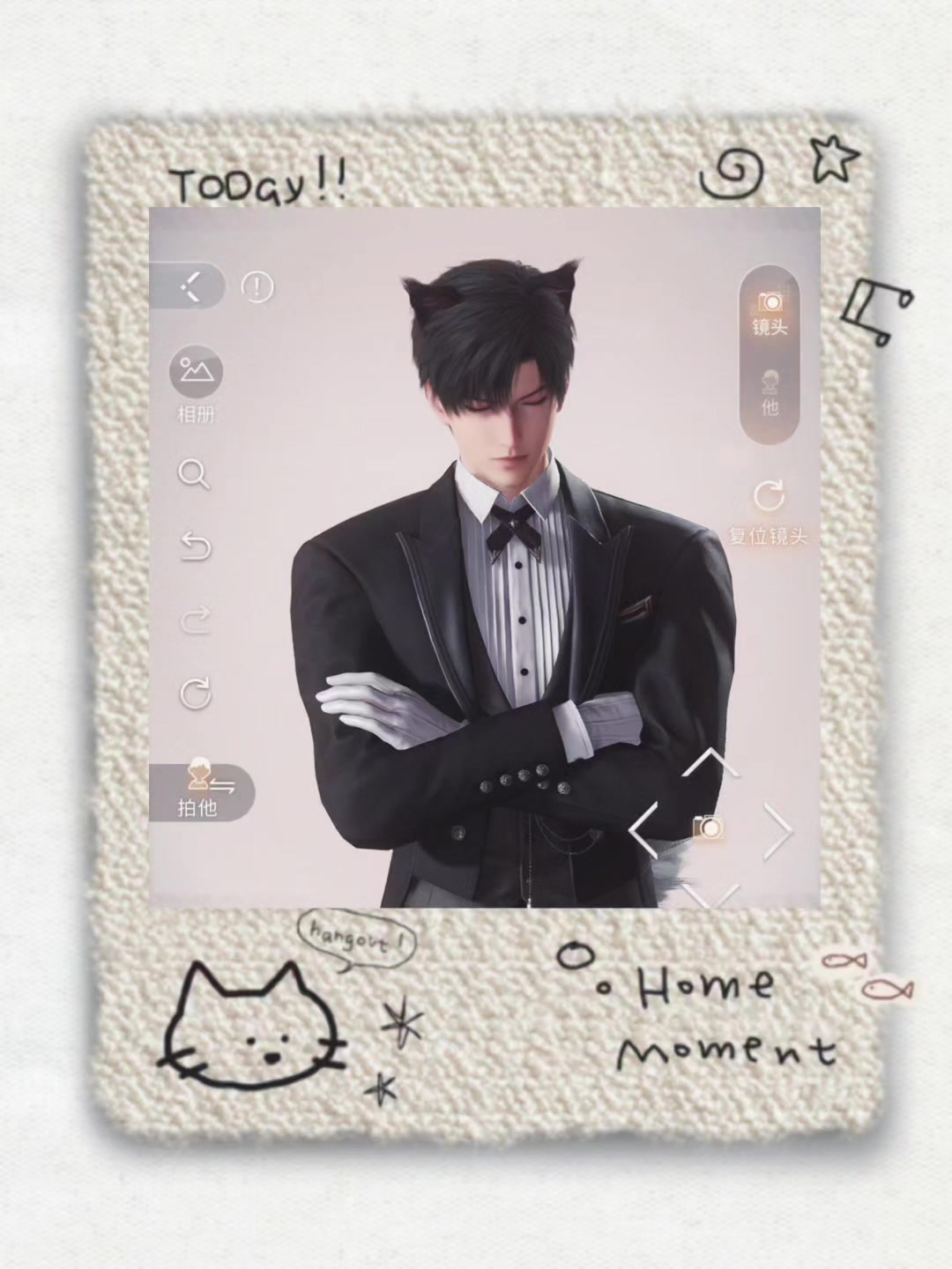 自从拿下这套衣服后第一次拍视频