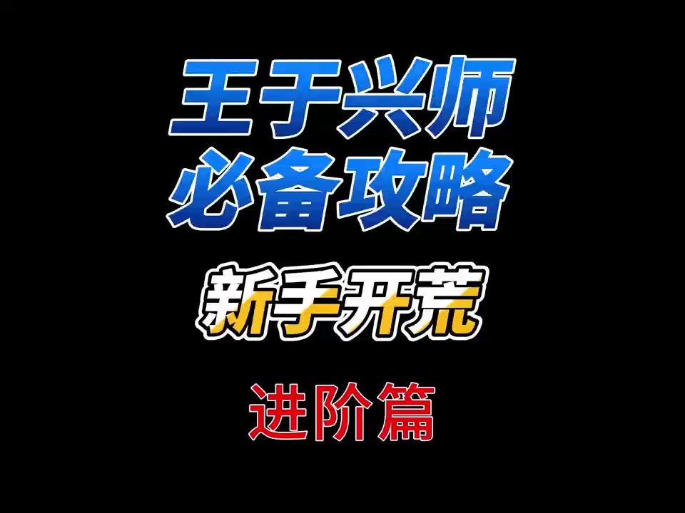 王于兴师开荒攻略进阶篇