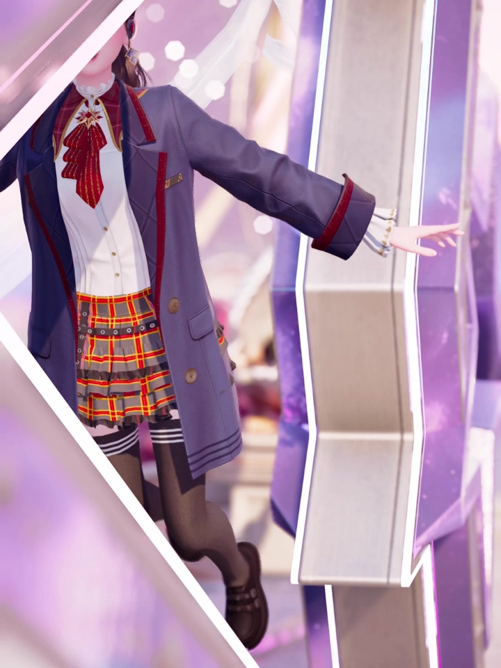 当暖暖解锁AKB的经典红格造型🤔