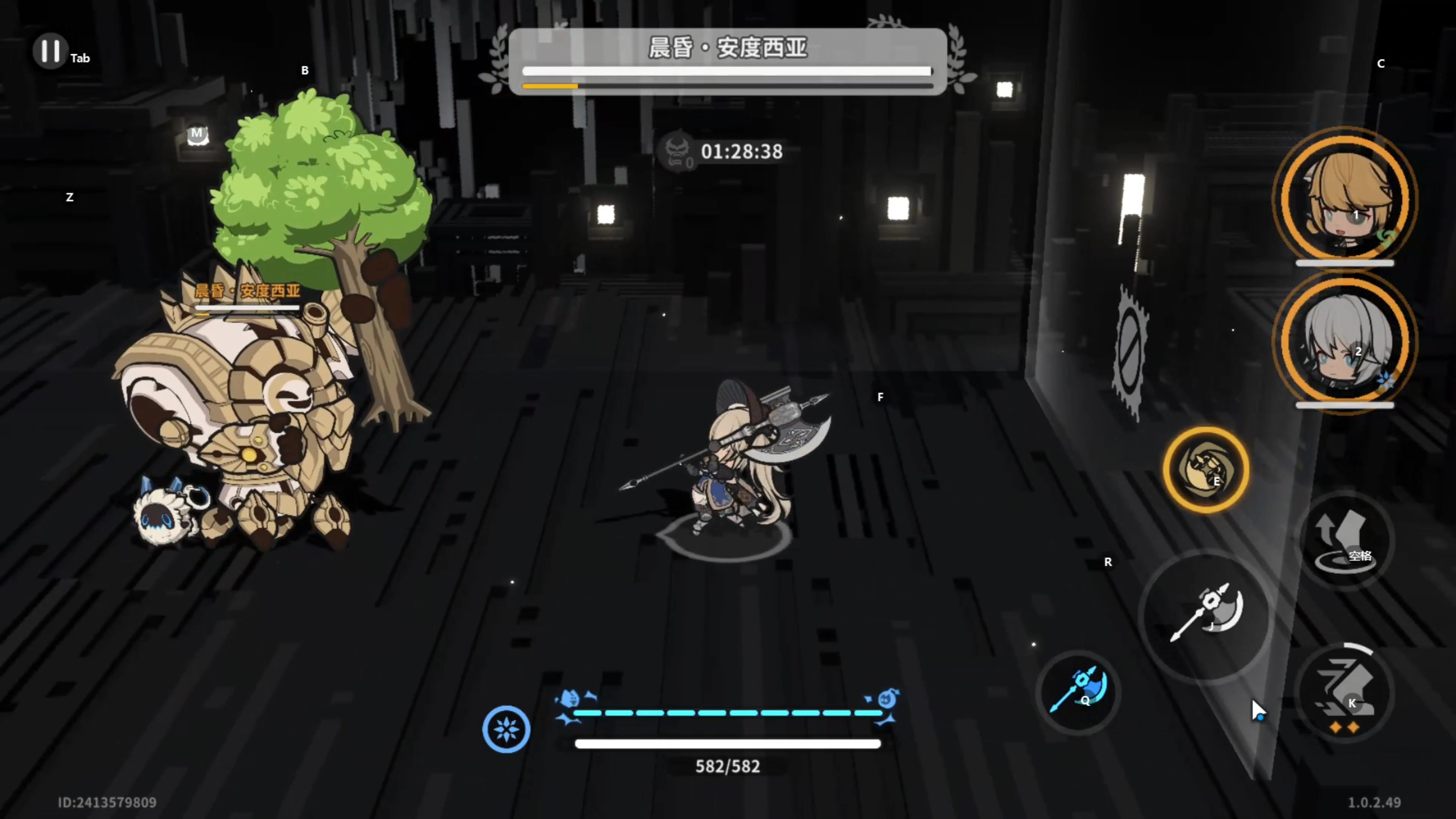 修什蒂亚两个一级辅助大招不叠武器可以打四万伤害截图