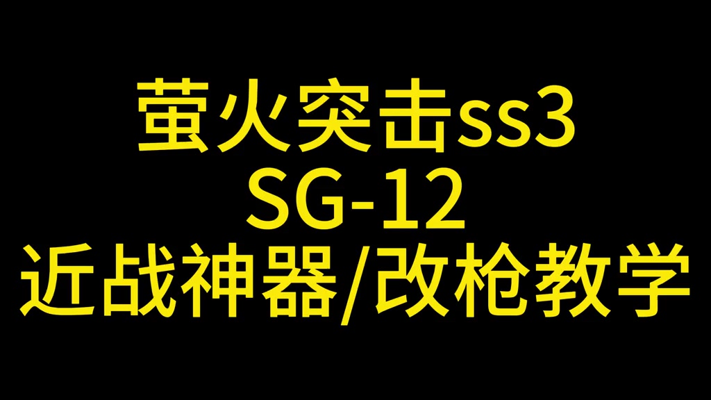 萤火突击SG12改枪教学