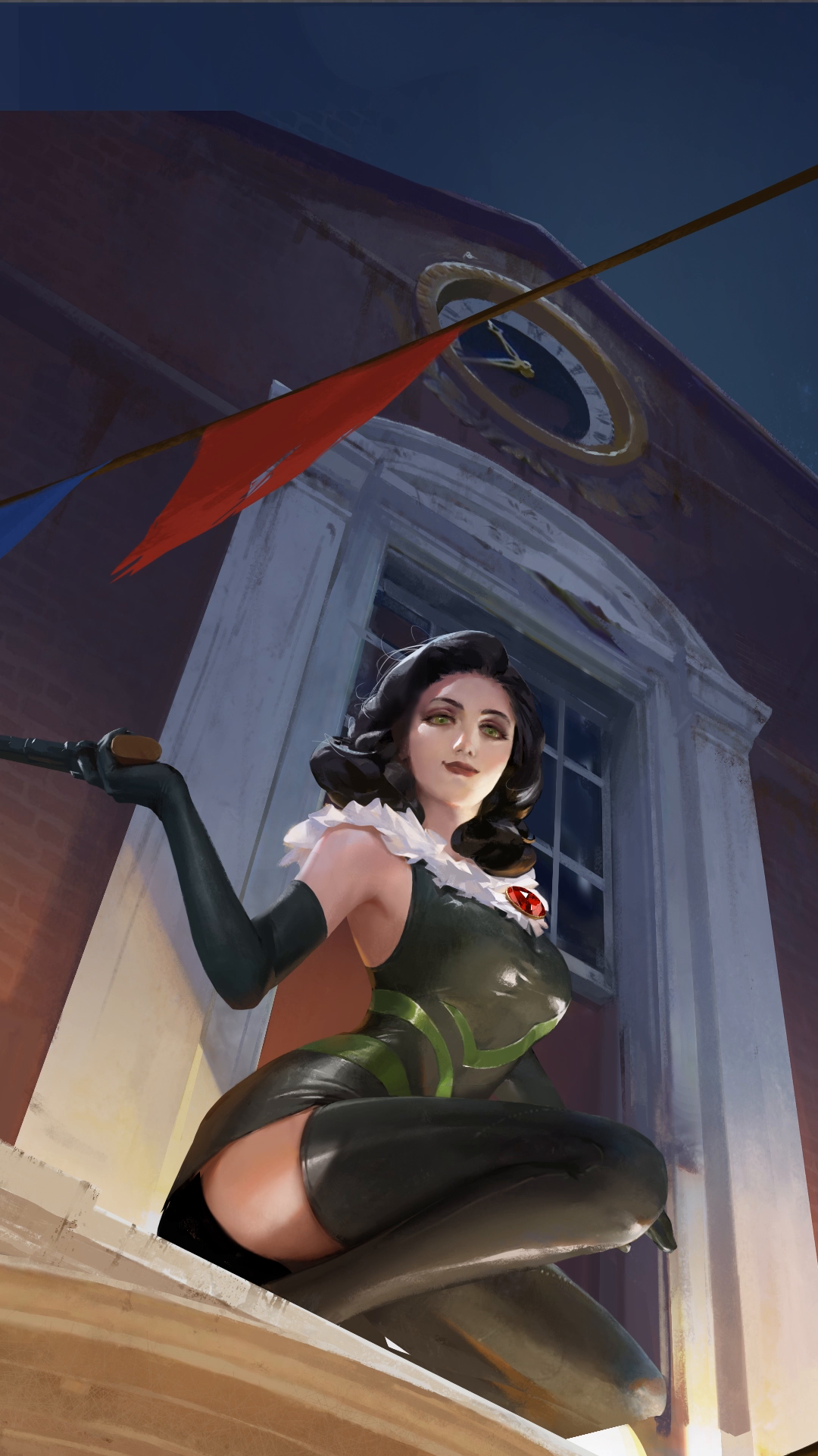 壁纸福利丨夜色下的魅影“神秘女士”