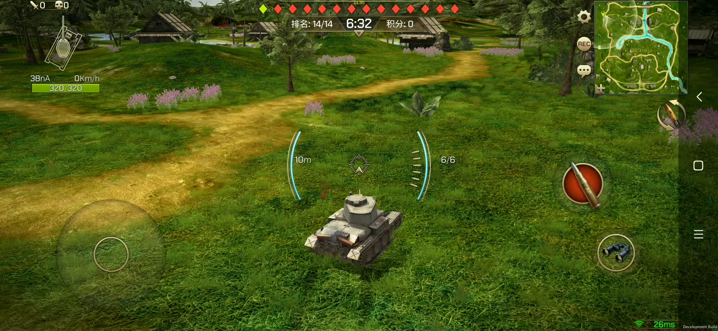 《坦克争锋》内部视频效果，手机实时录制！！