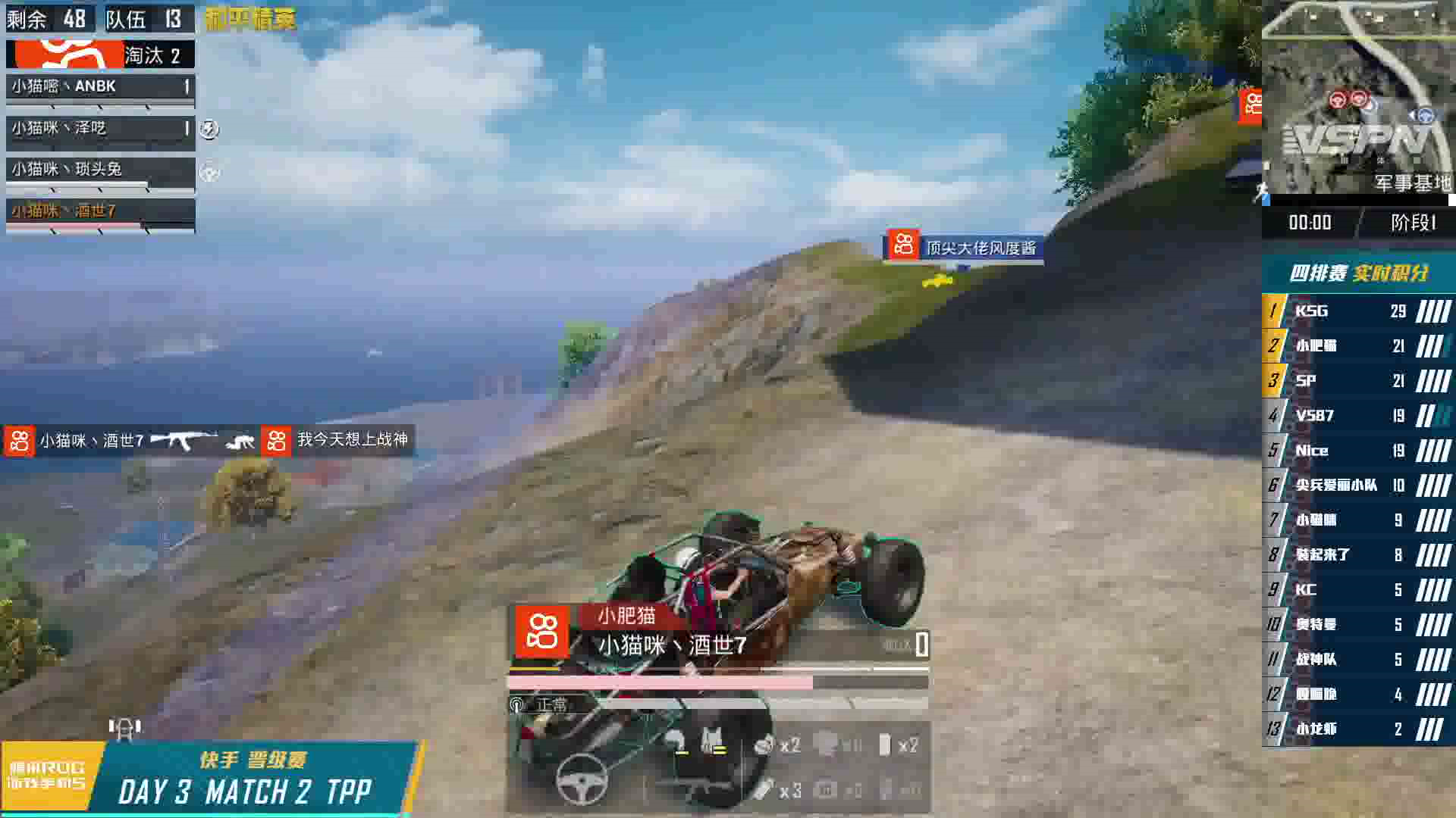 6.20：步枪尖兵爱丽小队团灭小肥猫#和平主播赛#