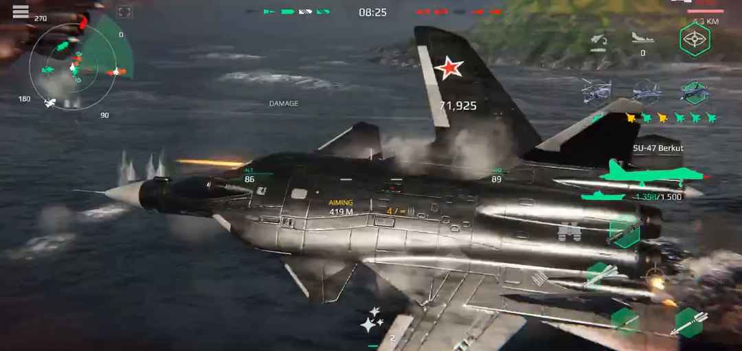 Su-47“金雕”实战演示视频