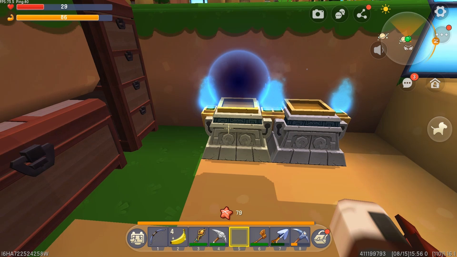 迷你世界沙漠生存18：八哥运气爆棚！玩摇摇乐得能量剑和乌金头盔