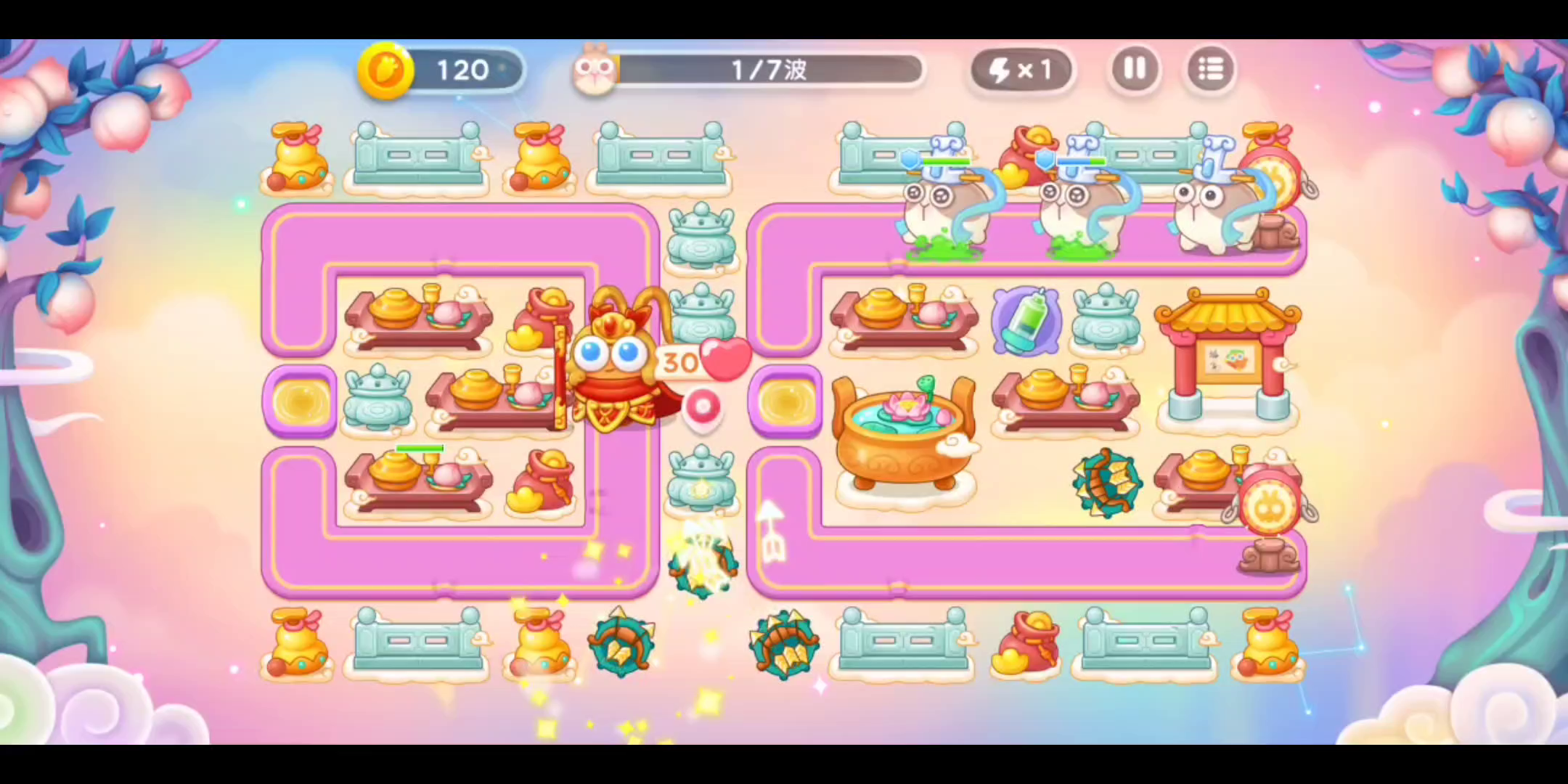 保卫萝卜4周赛8.26无伤56心打法