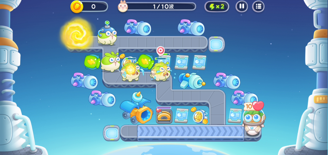 #单炮塔通关挑战 太空穿越第44关截图