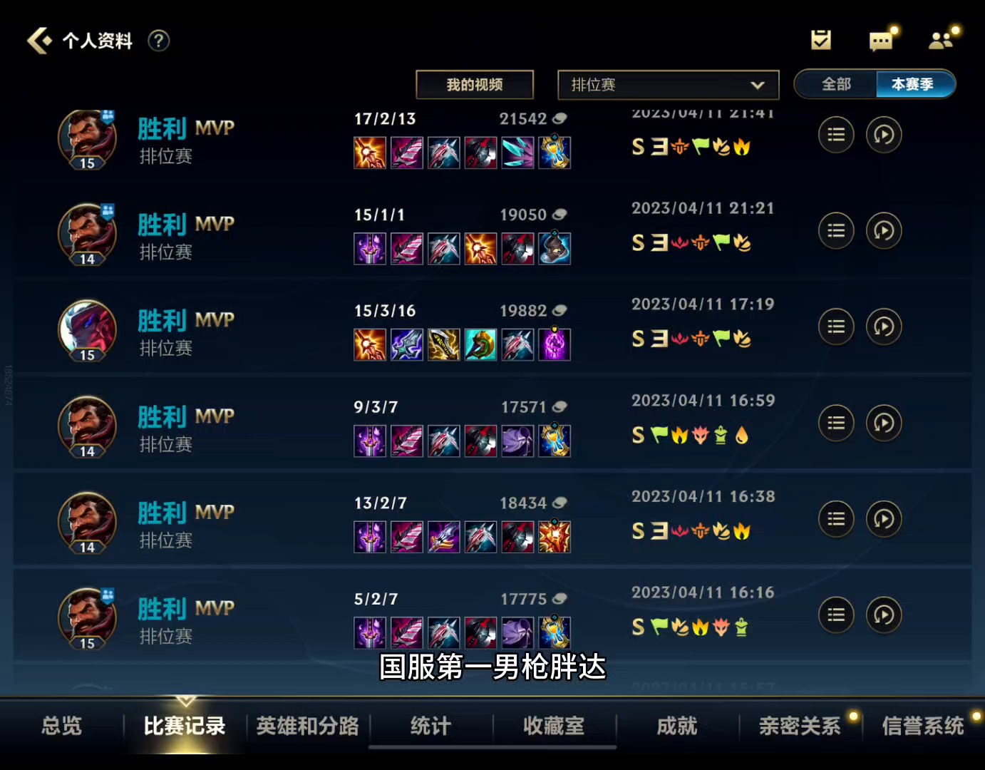 国服第1吸血流男枪技巧出装教学